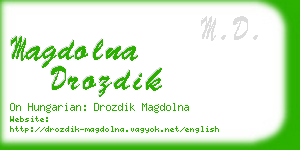 magdolna drozdik business card